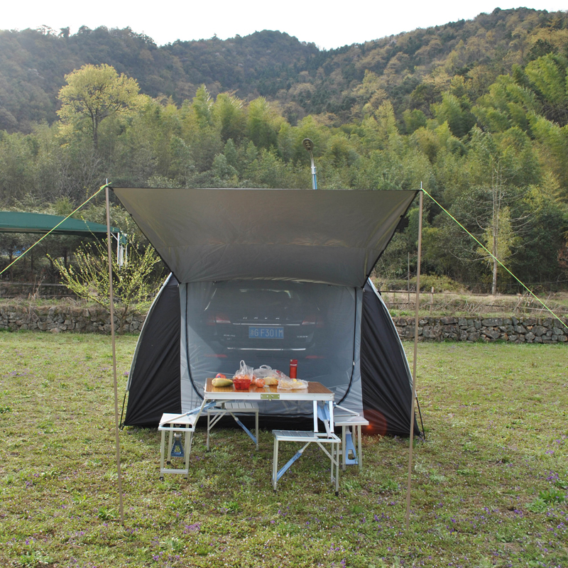 Cheap Goat Tents Upgraded Front Hall SUV Tent with Mesh Extension Canopy Rear Integrated Self driving Tour Car Tail Side Multi person Rain proof   